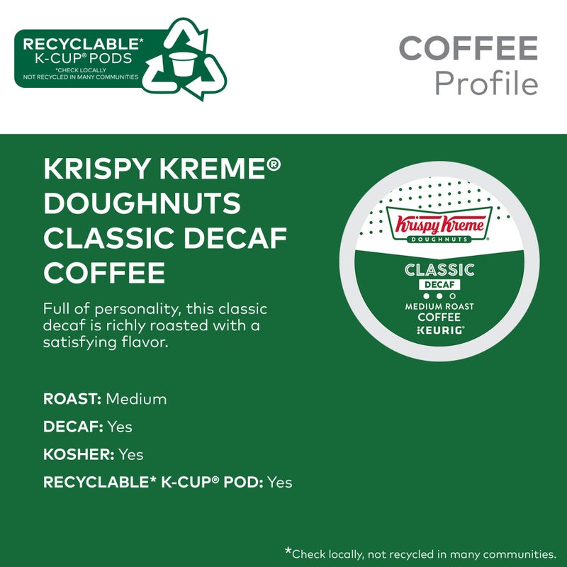 Krispy Kreme Classic Decaf, Single-Serve Keurig K-Cup Pods, Medium Roast Coffee, 96 Count - Image 3